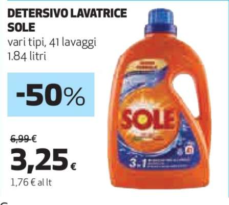 Detersivo Lavatrice Sole