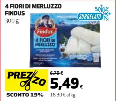 4 FIORI DI MERLUZZO FINDUS