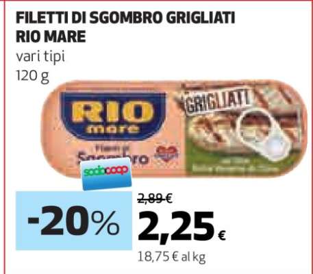 FILETTI DI SGOMBRO GRIGLIATI RIO MARE