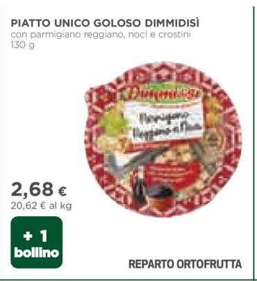 PIATTO UNICO GOLOSO DIMMIDISÌ