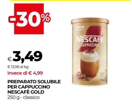 Preparato Solubile per Cappuccino Nescafé Gold