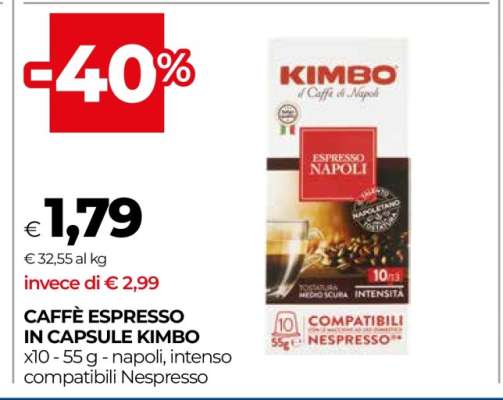 CAFFÈ ESPRESSO IN CAPSULE KIMBO