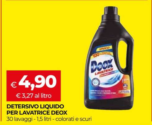 Detersivo Liquido per Lavatrice Deox