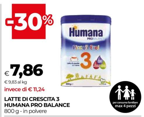LATTE DI CRESCITA 3 HUMANA PRO BALANCE