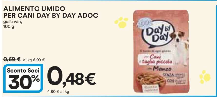 ALIMENTO UMIDO PER CANI DAY BY DAY ADOC