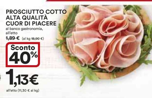 Prosciutto Cotto Alta Qualità Cuor di Piacere