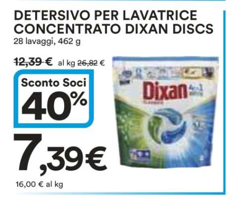 DETERSIVO PER LAVATRICE CONCENTRATO DIXAN DISCS
