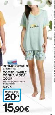 INTIMO GIORNO E NOTTE COORDINABILE DONNA MODA COOP