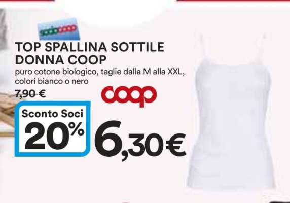 TOP SPALLINA SOTTILE DONNA COOP