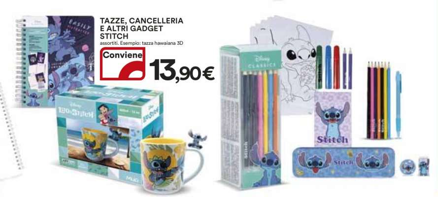 TAZZE, CANCELLERIA E ALTRI GADGET STITCH