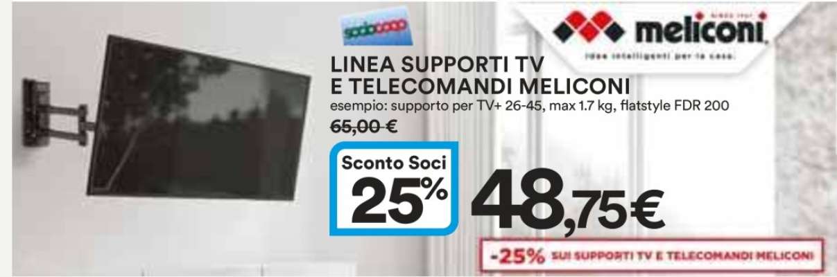 LINEA SUPPORTI TV E TELECOMMANDI MELICONI