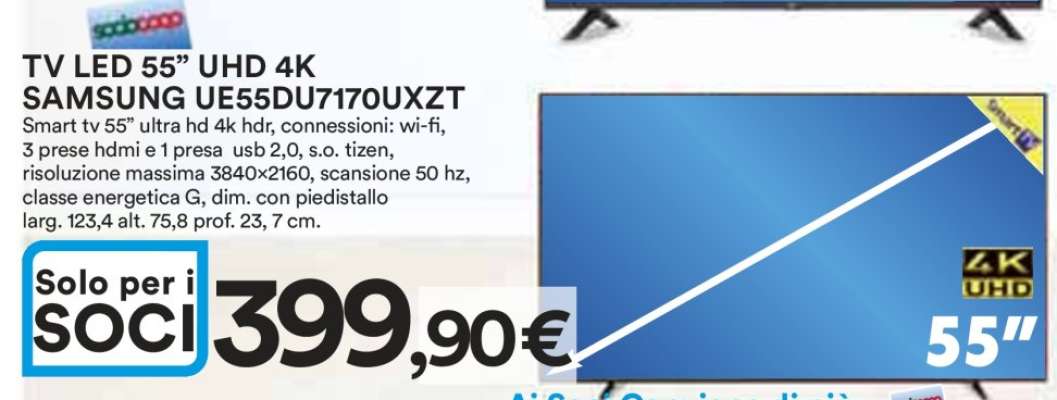 TV LED 55'' UHD 4K SAMSUNG UE55DU7170UXZT