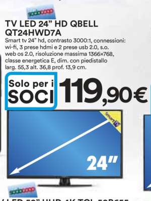 TV LED 24” HD QBELL QT24HWD7A