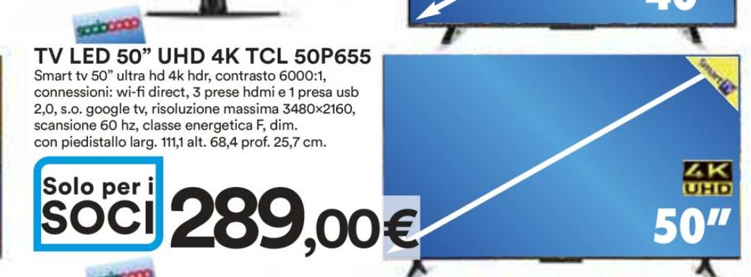 TV LED 50” UHD 4K TCL 50P655