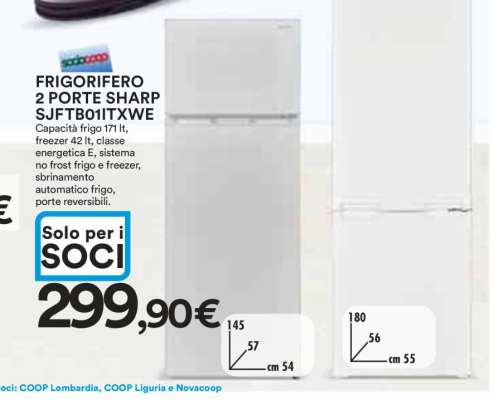 FRIGORIFERO 2 PORTE SHARP SJFTB01ITXWE