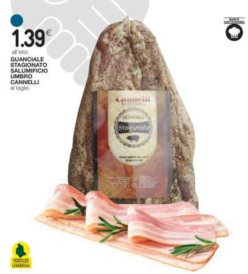 Guanciale Stagionato Salumificio Umbro Cannelli