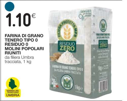 FARINA DI GRANO TENERO TIPO 0 RESIDUO 0 MOLINI POPOLARI RIUNITI