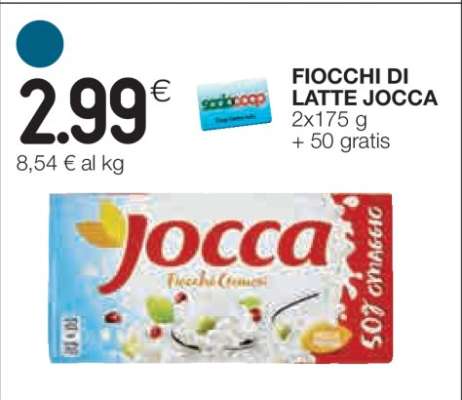 FIOCCHI DI LATTE JOCCA