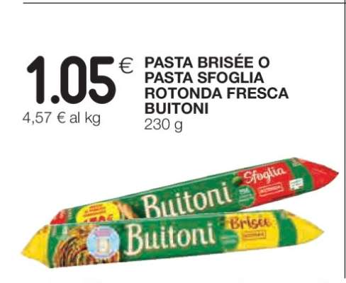 PASTA BRISÉE O PASTA SFOGLIA ROTONDA FRESCA BUITONI