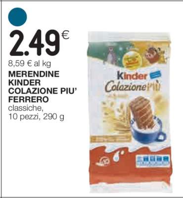 MERENDINE KINDER COLAZIONE PIU’ FERRERO
