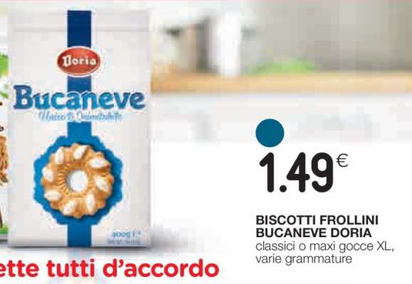 BISCOTTI FROLLINI BUCANEVE DORIA