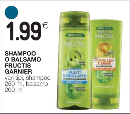 Shampoo o Balsamo Fructis Garnier