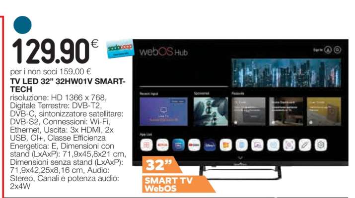 TV LED 32" 32HW01V SMART-TECH
