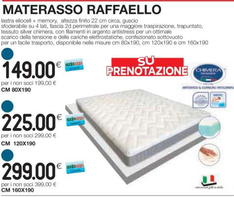 MATERASSO RAFFAELLO CM 80X190