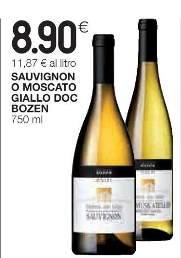 SAUVIGNON O MOSCATO GIALLO DOC BOZEN