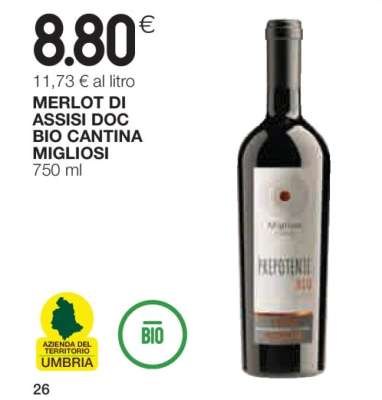 MERLOT DI ASSISI DOC BIO CANTINA MIGLIOSI