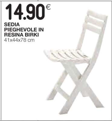 Sedia pieghevole in resina Birki