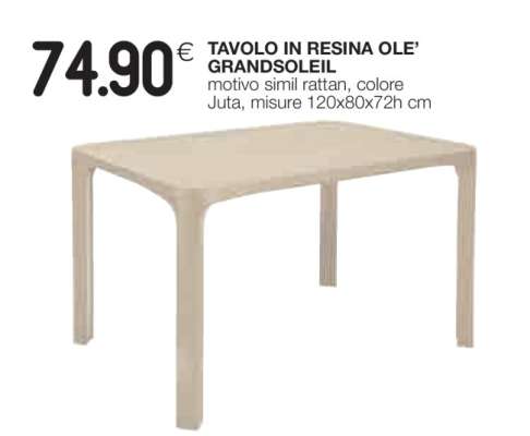 TAVOLO IN RESINA OLE’ GRANDSOLEIL