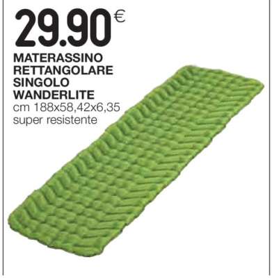 MATERASSINO RETTANGOLARE SINGOLO WANDERLITE