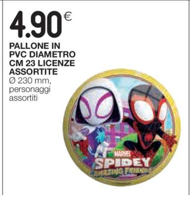 PALLONE IN PVC DIAMETRO CM 23 LICENZE ASSORTITE