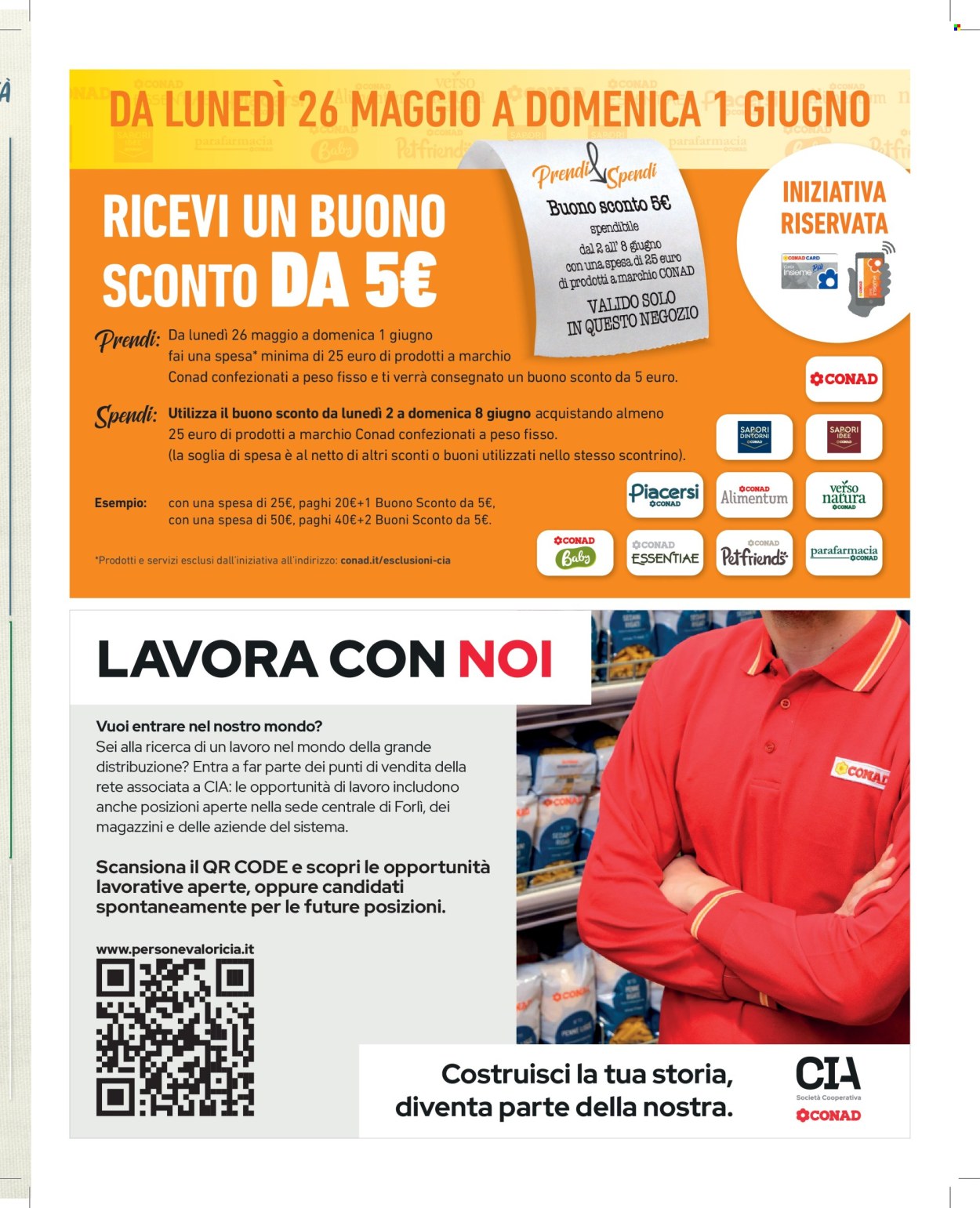 Volantino Conad - 23/5/2025 - 29/5/2025. Pagina 1