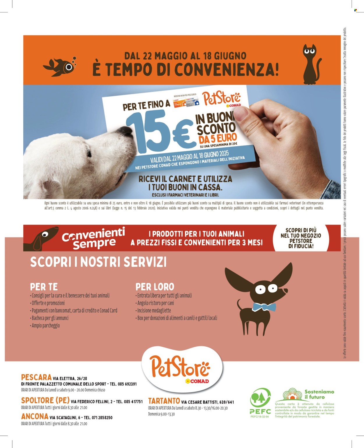 Volantino Pet Store Conad - 22/5/2025 - 18/6/2025. Pagina 1