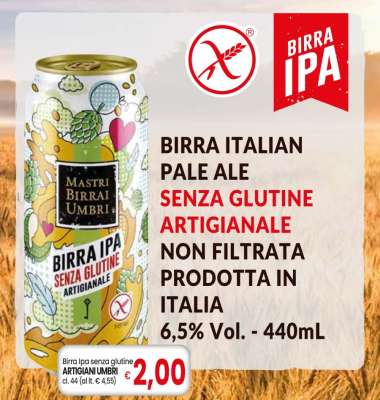 Birra IPA senza glutine ARTIGIANI UMBRI