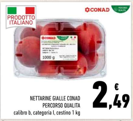 NETTARINE GIALLE CONAD PERCORSO QUALITA