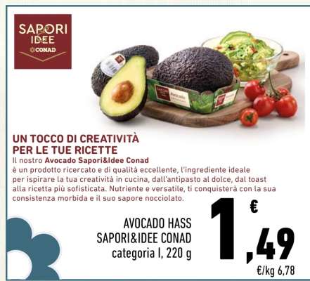 Avocado Hass SAPORI&IDEE CONAD