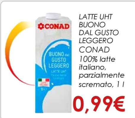 LATTE UHT BUONO DAL GUSTO LEGGERO CONAD