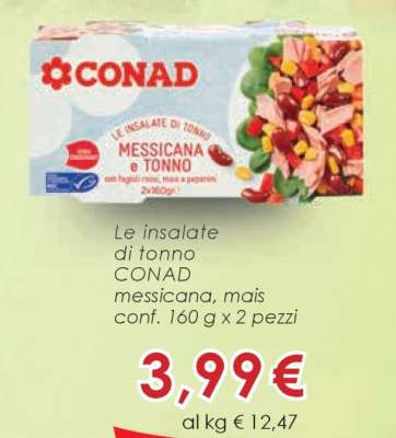Le insalate di tonno CONAD
