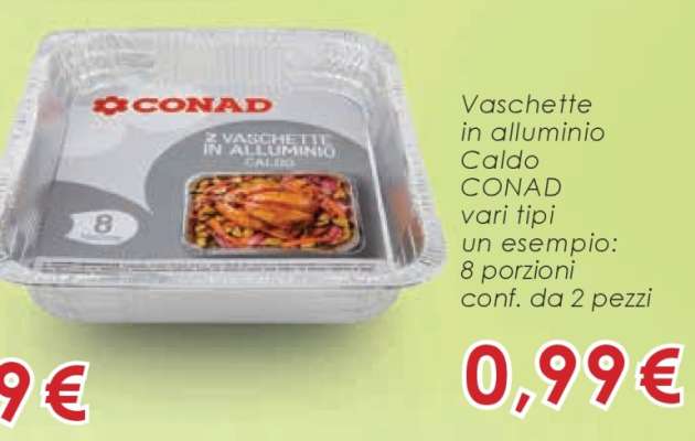 Vaschette in alluminio Caldo CONAD