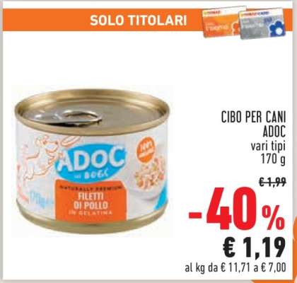 CIBO PER CANI ADOC