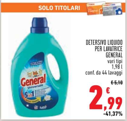 Detersivo Liquido per Lavatrice General