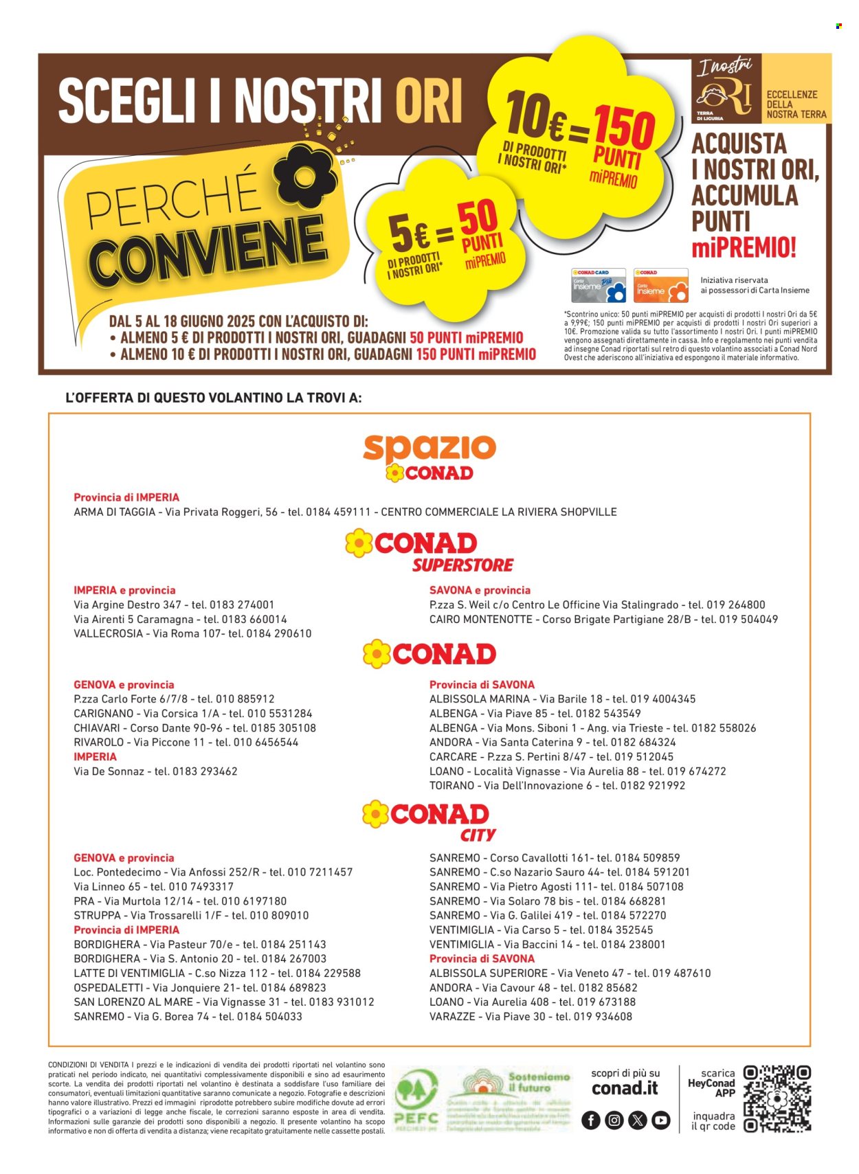 Volantino Conad - 5/6/2025 - 18/6/2025. Pagina 1
