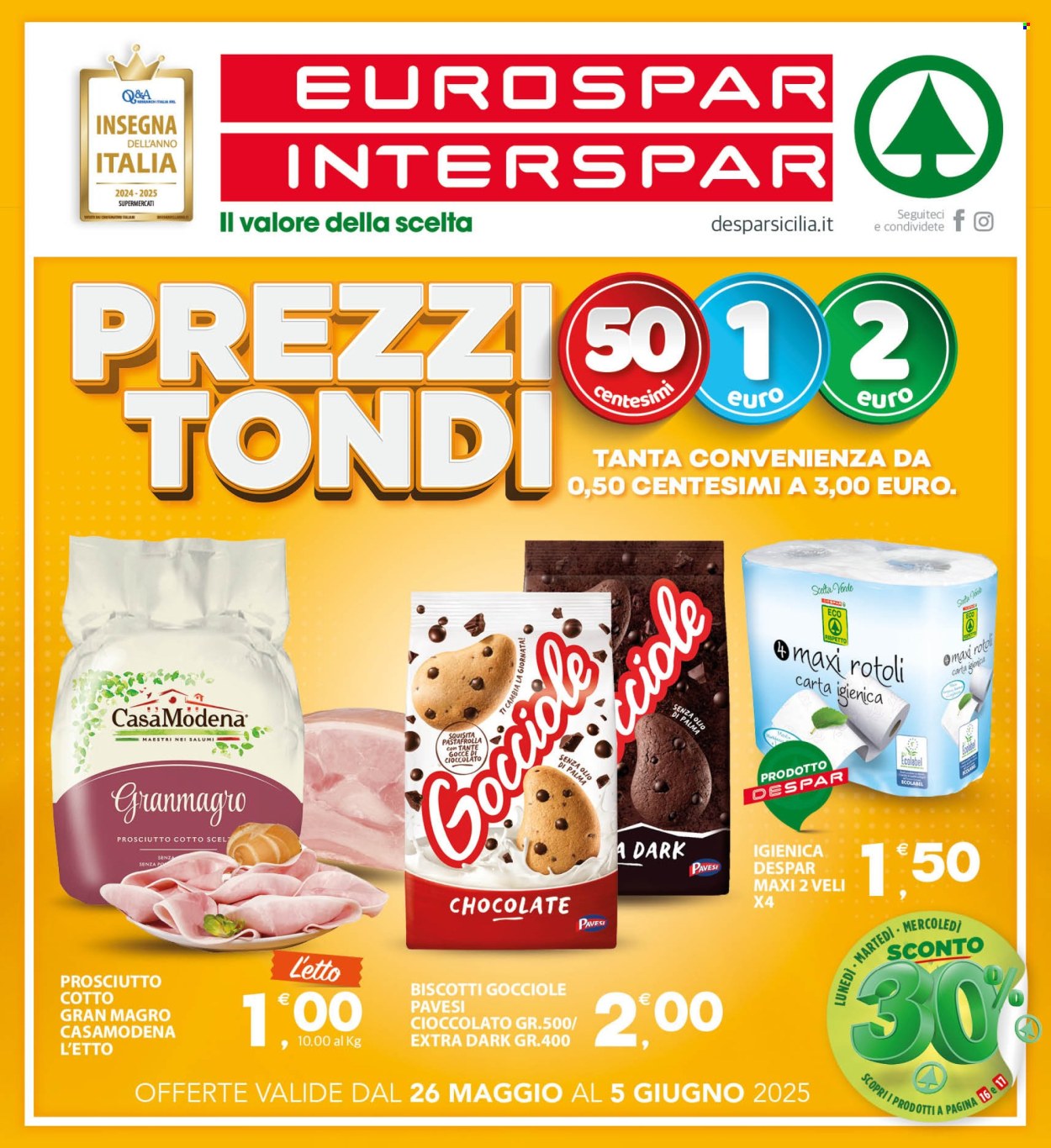 Volantino Eurospar - 26/5/2025 - 5/6/2025. Pagina 1