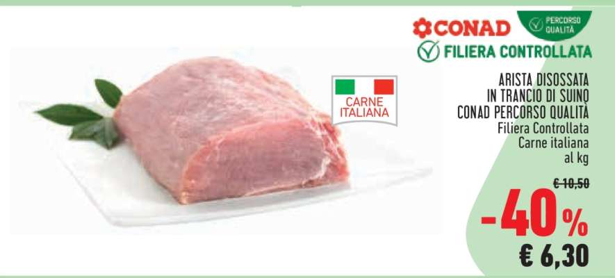 ARISTA DISOSSATA IN TRANCIO DI SUINO CONAD PERCORSO QUALITÀ