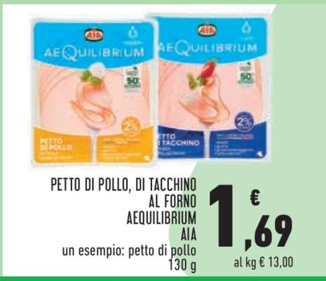 PETTO DI POLLO, DI TACCHINO AL FORNO AEQUILIBRIUM