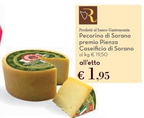 Pecorino di Sorano premio Pienza Caseificio di Sorano