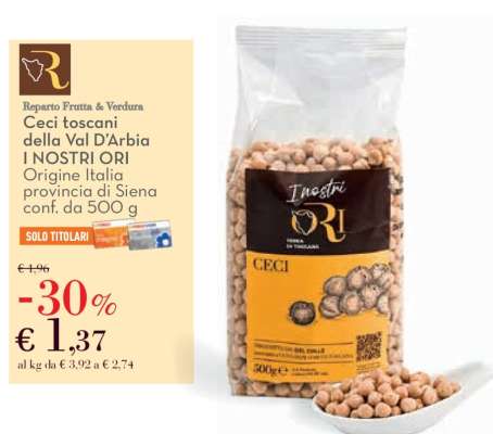 Ceci toscani della Val D'Arbia I NOSTRI ORI